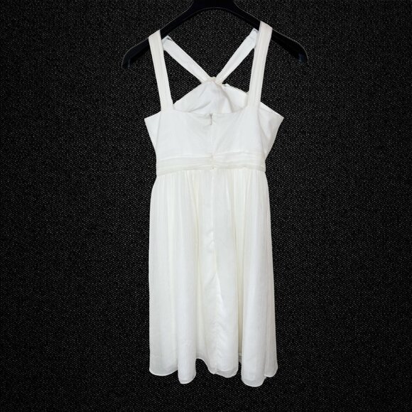 Ivory Chiffon "Sinclair" Halter Bridesmaid Dress NWT by J. Crew (Size 2) - Picture 2 of 6
